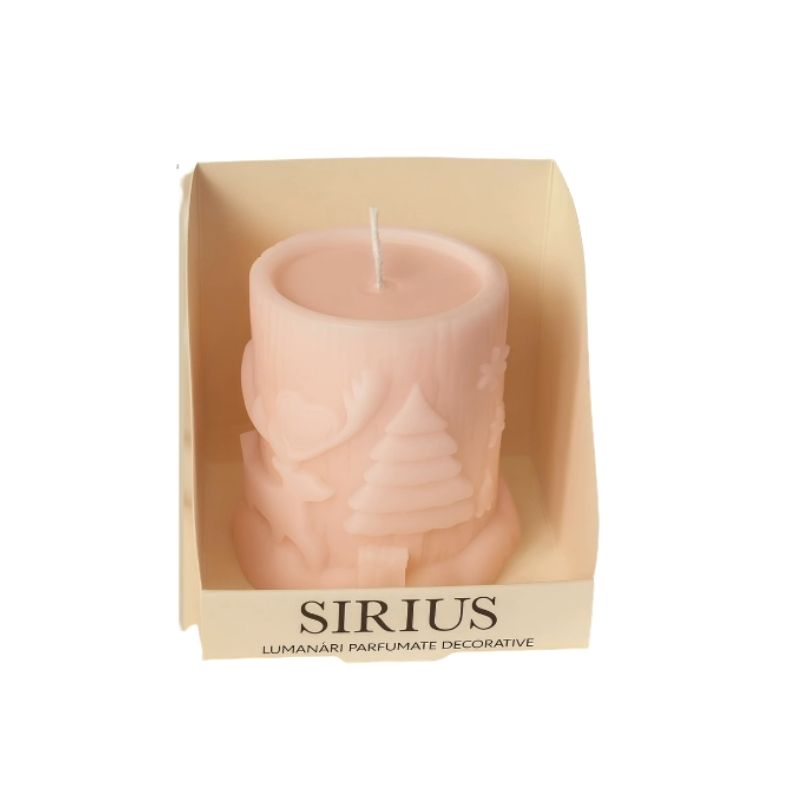 Lumanare parfumata tub de Craciun 7,5x7 cm 150 g