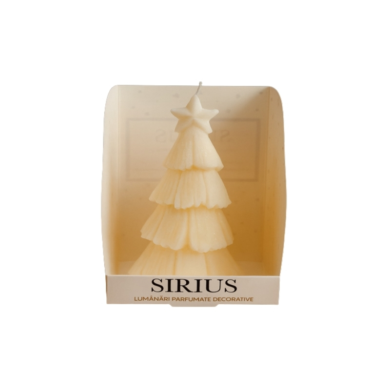 Lumanare parfumata Brad cu stea 200 g