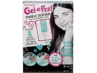 Set de creatie Gel a Peel aquamarine (1 tub cu gel, 8 sabloane)