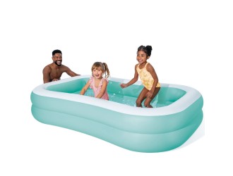 Piscina gonflabila pentru copii Swim Center Family Aqua, 229x147x46 cm, 600 L, 3 ani+, Intex 57181