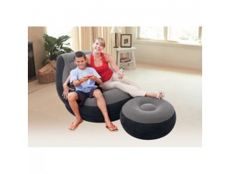 Надувное кресло 102x137x79 см "Ultra Lounge" с пуфом 64x28 см, до 100 кг, INTEX