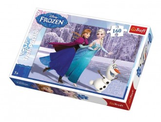 Trefl Puzzles-160 -Ice skating/Disney Frozen