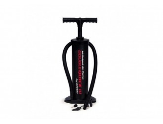 Pompa de aer manuala “Double Quick III S”, furtun cu 3 duze, 37 cm, INTEX