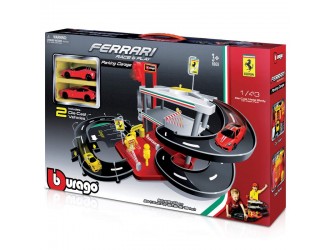 18-31204 Bburago Игровой набор Ferrari 3-х уровневый паркинг, гараж