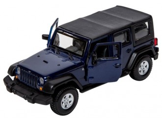 Модель JEEP WRANGLER UNLIMITED RUBICON (зеленый металл, темно-синий, 1:32)