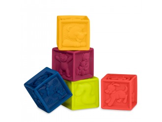 BX1002Z Jucarie  educationala - cuburi de silicon - NUMARATOAREA VESELA (10 cuburi, in poseta)
