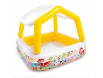Piscina gonflabila pentru copii cu baldachin 157x157x122 cm, 295 L, 2+, INTEX