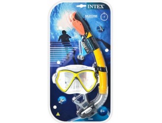 Набор маска и трубка для подводного плавания "Wave rider", 8+, INTEX