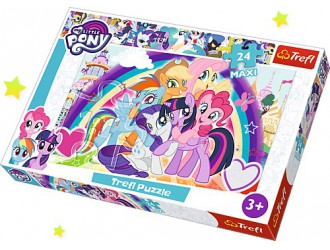 14269 Trefl  Puzzles - "24 Maxi" - Happy ponies / Hasbro, My Little Pony