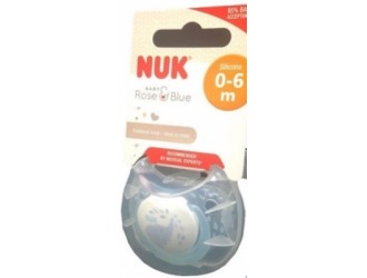 730303  Suzeta NUK silicon Baby Blue 0-6 luni in cutie (730303)
