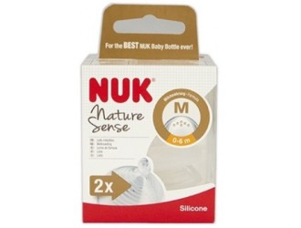 124019 NUK пустышка для молока (0 -6 месяцев ) силиконовая  (M) N 2 (124019)