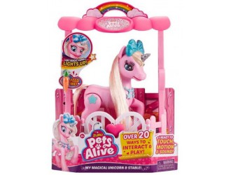 Интерактивный игровой набор PETS ALIVE - ЕДИНОРОГ КОРАЛЛ В ДОМИКЕ
