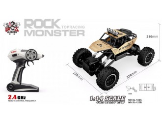 Автомобиль OFF-ROAD CRAWLER на р/у - FORCE (золотой, аккум. 7.2V, метал. корпус, 1:14)
