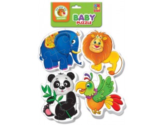 Беби пазлы Vladi Toys Зоопарк 4 шт
