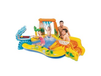 Centru de joaca gonflabil Dino Park, 249x191x109 cm, 310 L, max. 81 kg, 2+ ani, Intex (57444)