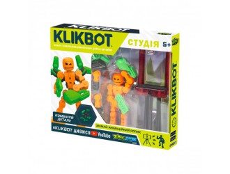 Set de joacai KLIKBOT S1 pentru animatie - STUDIO (2 figuri exclusive, trepied, verde)