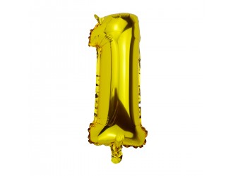 Balon cifra 1 folie 32 inc (4 culori in asortiment)