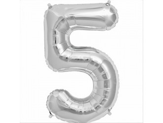Balon cifra 5 folie 32 inc (4 culori in asortiment)