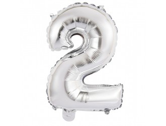Balon cifra 2 folie 18 inc (4 culori in asortiment)