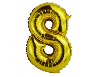 Шар Цифра 8 фольгированный 18 (4 вида в ассортименте)