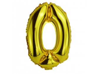 Balon cifra 0 folie 32 inc (4 culori in asortiment)