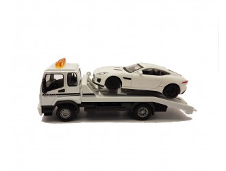 18-31419 Set de joaca Evacuator cu model auto JAGUAR F-TYPE R DYNAMIC (V6) Bburago (1:43)     