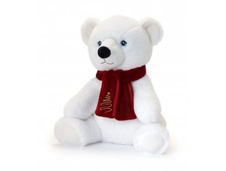 Jucarie de plus Keeleco Urs polar cu fular 20 cm