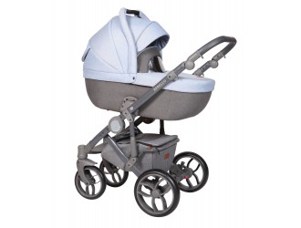Baby Merc Коляска 2-в-1 Bebello B/168A серый/голубой