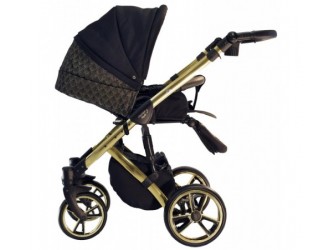 Baby Merc Коляска 2-в-1 Faster 3 L/143 чёрный/золото