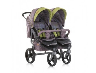 Chipolino Коляска для двойни Twix KBTX01901TR трюфель