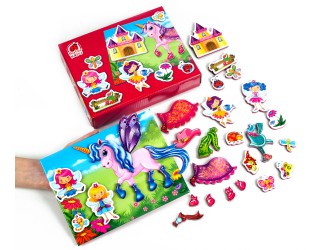 Игра настольная "Магнитная игра. Феи и единорог" (рус)