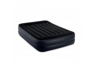 Saltea gonflabila “Velur Pillow” 152x203x42 cm cu tetiera si pompa incorporata 220V, pana la 272kg