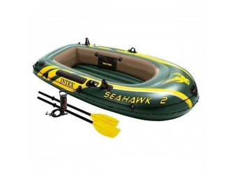 Barca gonflabila “Seahawk 2” cu vasle si pompa, 236x114x41 cm, pana la 240 kg, INTEX