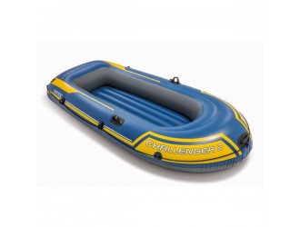 Barca gonflabila “Challenger 2” cu vasle si pompa, 236x114x41 cm, pana la 200 kg, INTEX