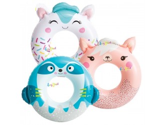 Cerc gonflabil “Animale dragute” D 76 cm, pana la 40 kg, 8+, 3 modele, INTEX