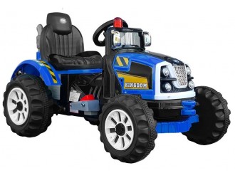 4695 Трактор Kingdom  синий с батареей