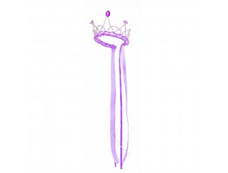 Accesoriu pentru par Tiara mov cu panglici Great Pretenders