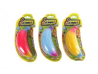 Супер эластичная игрушка Банан разноцветная 14см в ассортименте