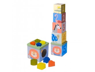 Jucarie Sorter Piramida Cuburi Africa Taf Toys