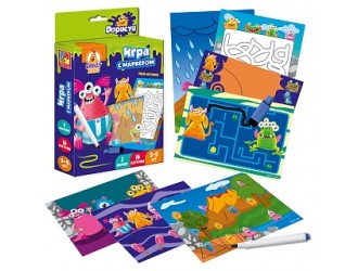 Joc cu marker "Scrie si sterge. Monstri" (l. rusa) Vladi Toys