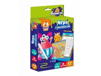 Joc cu marker "Scrie si sterge. Monstri" (l. rusa) Vladi Toys
