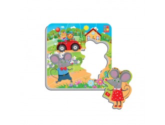 Puzzle magnetic "Soriceii" l.rusa Vladi Toys