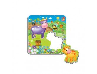 Puzzle magnetic "Vaca si vitelul" l.rusa Vladi Toys