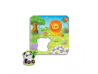 Puzzle magnetic "Zoo" l.rusa Vladi Toys