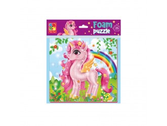 Puzzle moale 22x23 "Fisher Price. Unicorn ROZ" Vladi Toys