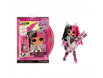 Set papusa L.O.L. SURPRISE! seria "O.M.G. Remix Rock"– METAL CHIC cu chitara electrica