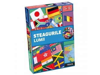 Joc educativ Tactic Steagurile Lumii, invata tari si capitale, materiale reciclabile, 8 ani+