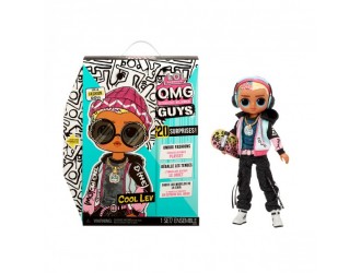 Set papusa baiat L.O.L. SURPRISE! seria "O.M.G. Guys" - COOL LEV cu accesorii