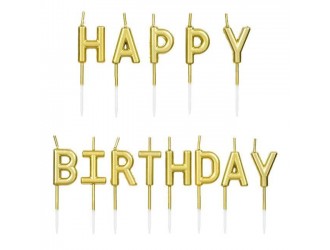 Luminari "Happy Birthday" metallice
