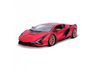 Модель автомобиля Lamborghini Sian FKP 37 (1:18) красный металлик Bburago